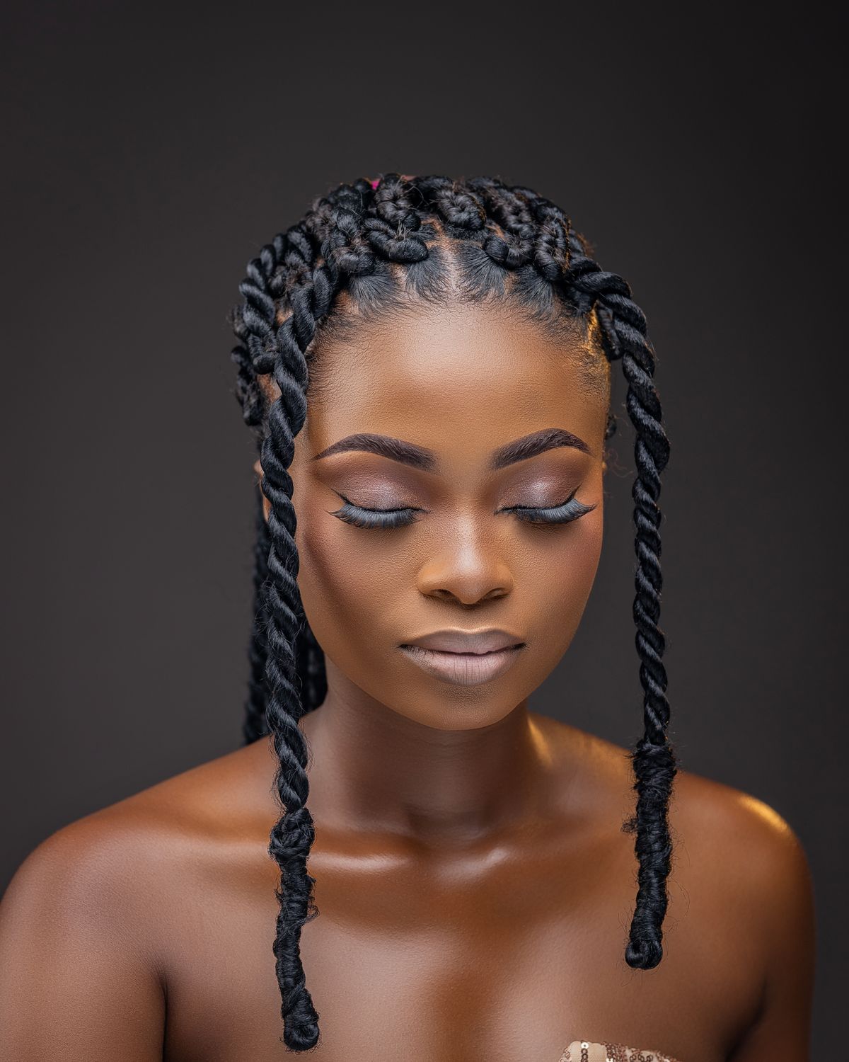 Inspiration de coiffure avec torsades